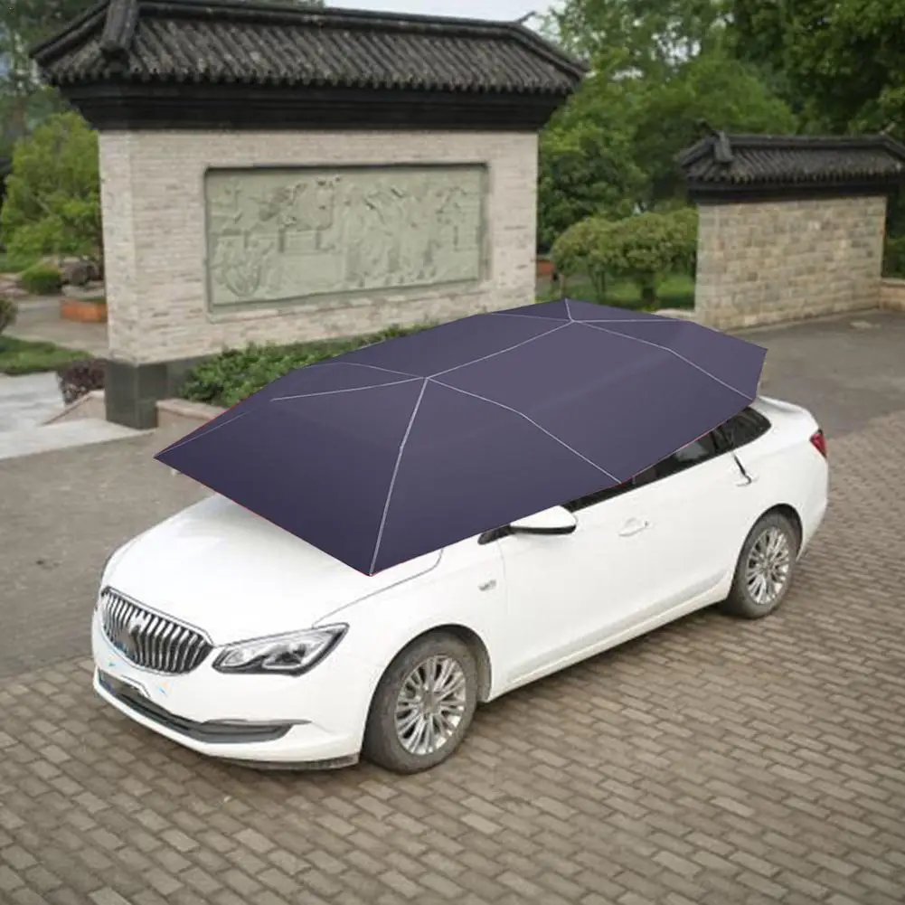 

4.2x2.1m Car Summer Sunshade Umbrella Fully Automatic Folding Roof Summer Sunscreen Shed Remote Control Portable Canopy Cover