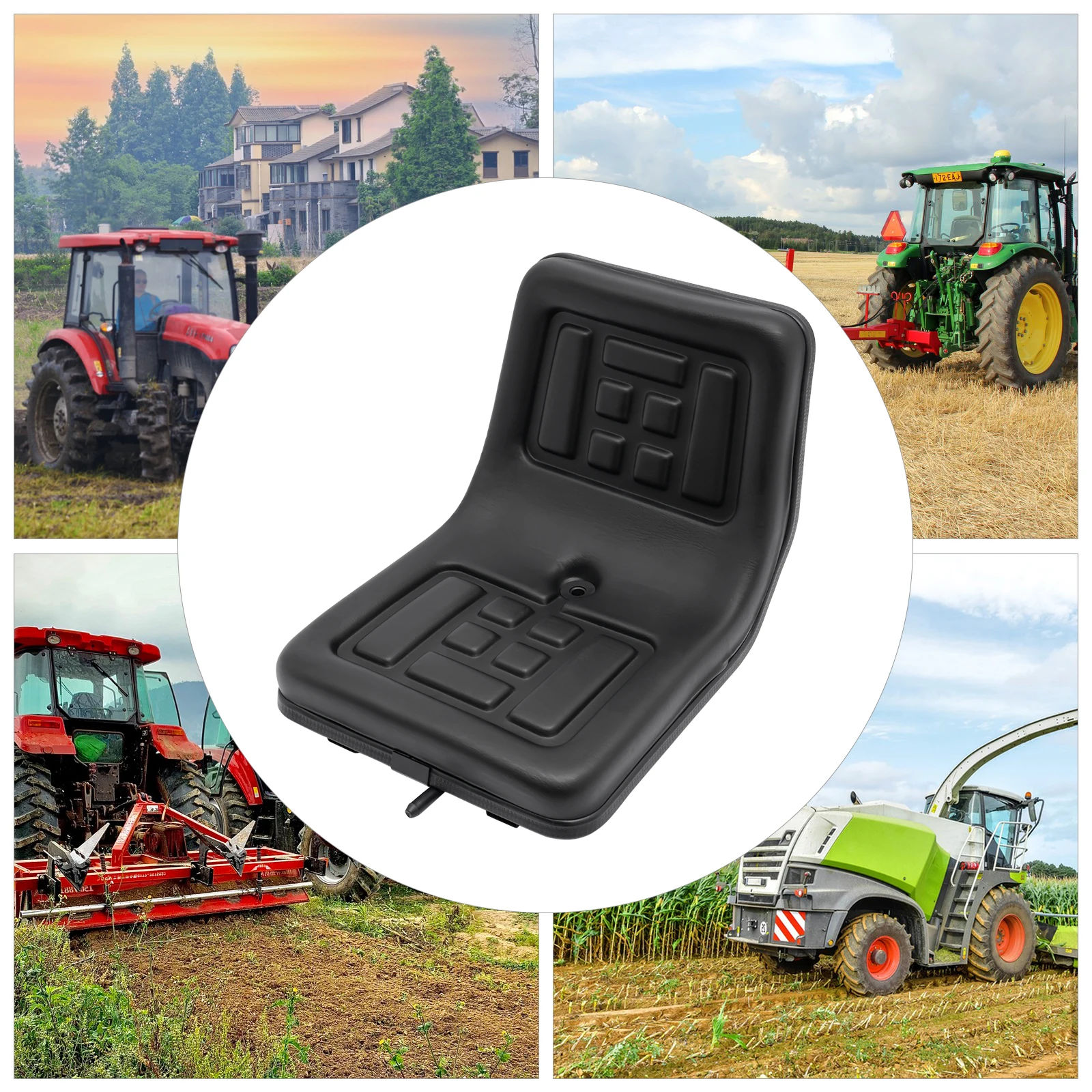 Black Adjustable Premium Tractor Seat Wear-resistant Scratch-resistant Non-slip With Strong Load Capacity