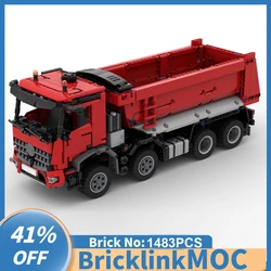 NEW 1483PCS MOC Arocs 8x4 Engineering tipper truck Trailer model DIY creative ideas Child Toy christmas Gift Technology Blocks