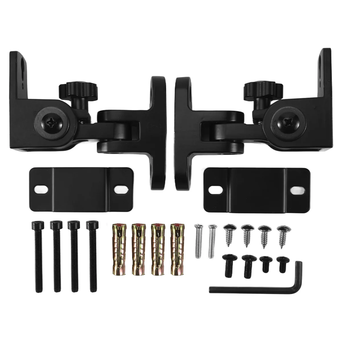 

B18B Speaker Wall Mount Bracket, Zinc Alloy Universal Surround Sound Wall Holder Stand(2 PCS)