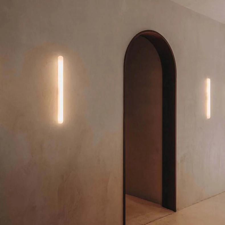 Minimalist Natural Marble Wall Lamp 40 60CM