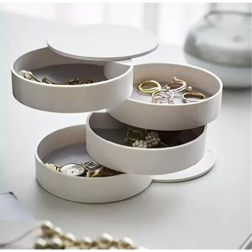 2021 Jewelry Box Accessory Jeweler Organizer Earrings Stylish Organizer 360 Degree Rotating Women Jewellery Gift For Cosmetics