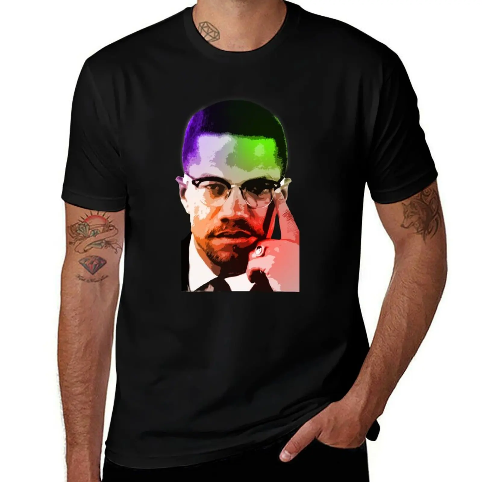 

Malcolm X T-Shirt man t shirt designer anime t shirts for man t shirts for man cotton T-Shirt
