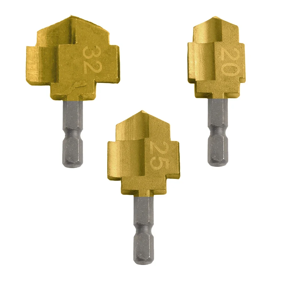 3 шт., золотое сверло с шестигранным хвостовиком PPR, расширительное сверло для водопроводных труб, перфоратор, сантехник для электроинструментов, аксессуары для сверл на складе