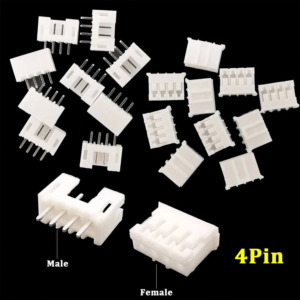 100Pcs JST PH2.0mm Wire Connector Terminal Housing 2mm Pitch 2P/3/4P/5/6Pin JST Male Female Plastic Shell Pin Header Connector