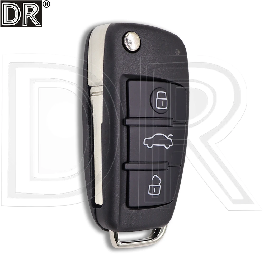 

Great 3Button HU66 Blade Replacement Flip Car Key Shell Case Fob Houisng Case For Audi A2 A3 A4 A4L A5 A6 A6L A8 Q7 S5 TT RS