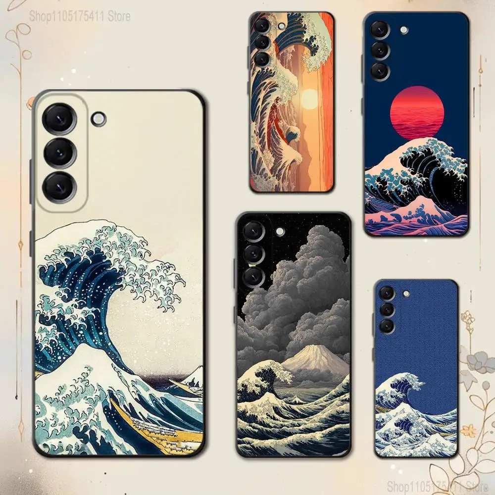 

Great Wave Off Kanagawa Phone Case For Samsung Galaxy A 73,72,51,53,52,71,22,5G,Note,J7,8,9 Soft Black Cover