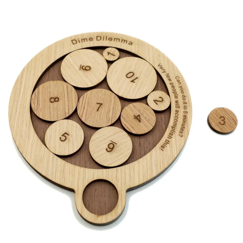 Magic Baffling Penny Puzzle Difficult Brain Teasers For Adults Kids IQ Challenge Educational Toys Logic Games Rompecabezas Gifts