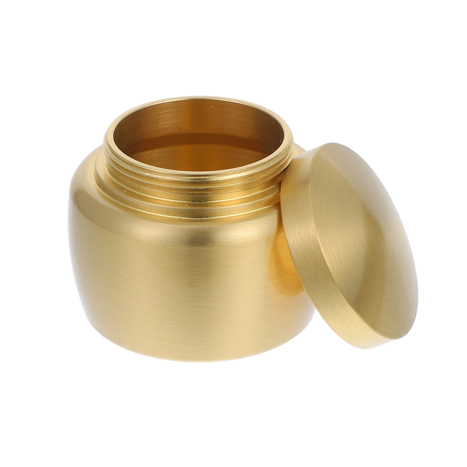 

Copper Tea Canister Portable Powder Storage Jar Sealed Caps Multi-Function Organizer Home Supplies Copper Tea Canister