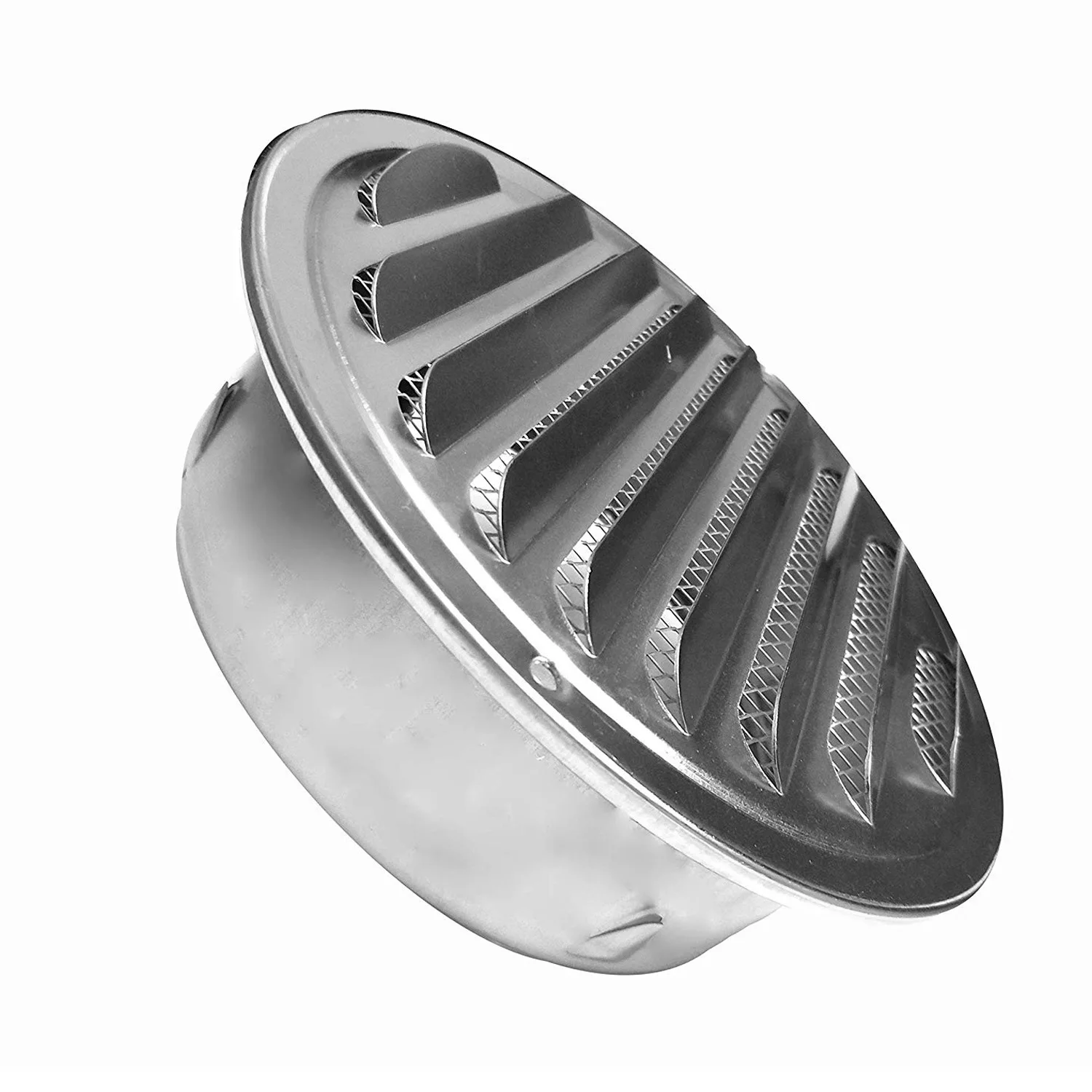 

Вентиляционная вытяжка Настенная воздушная 6-дюймовая решетка с жалюзи Вентиляционная вытяжка Настенные вентиляционные отверстия со встроенной сеткой от мух - Нержавеющая сталь 304 Ven