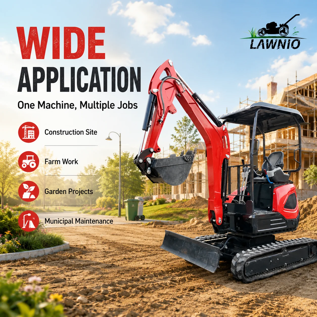 Factory Direct Mini Excavator  25U Sunshade Kubota D1105 Pilot Control Rubber Track Farm Work Pro Mini Excavator