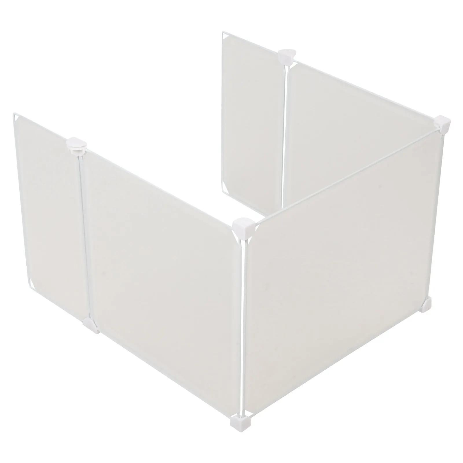 Cat Litter Box Privacy Screen White Anti Spill Splash Guard Open Top Plastic Litter Box Enclosure Shield Splash Protection