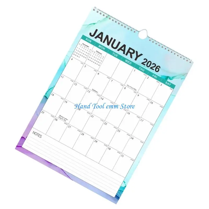 H37F 18 Month Paper Calendar January 2026 To June 2027 Large Font Office Home Use