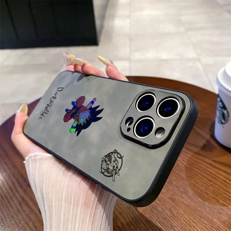 Luxury Dragon Ball Son Goku Phone Case For iPhone 16 15 14 13 12 11 17 Pro Max Plus Air Master Roshi Emboss Leather Cover view 5