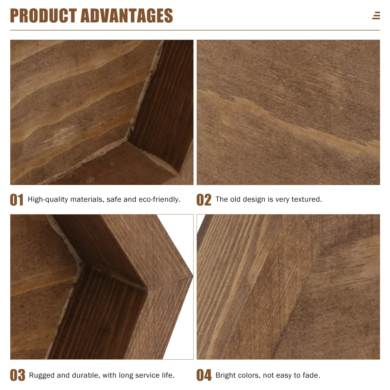 

1Pcs Hexagonal Wooden Tray Sturdy Vintage Style Dessert Cake Plate for Household Desktop Organizing Snack Serving Wedding Event