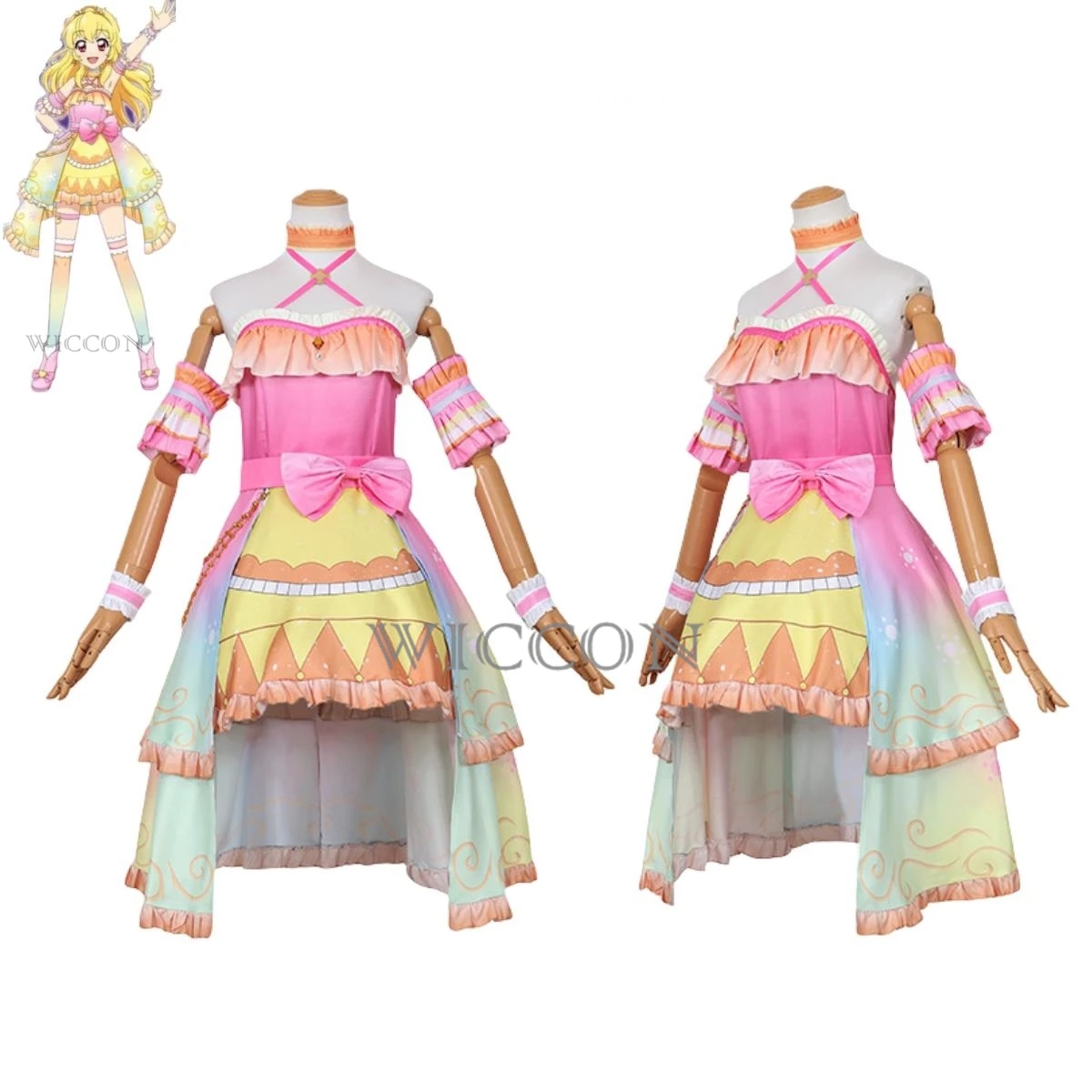 Anime Aikatsu！Kiriya Aoi Shibuki Ran Hoshimiya Ichigo Cosplay Costume Wig Lolita Dress Woman Sexy Kawaii Carnival Halloween Suit