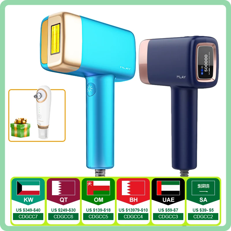 

MLAY T14 Laser Hair Removal Permanent Malay IPL Epilator Ice Cool Painless Depilador a Laser 500000 Flashes Face Body Epilator