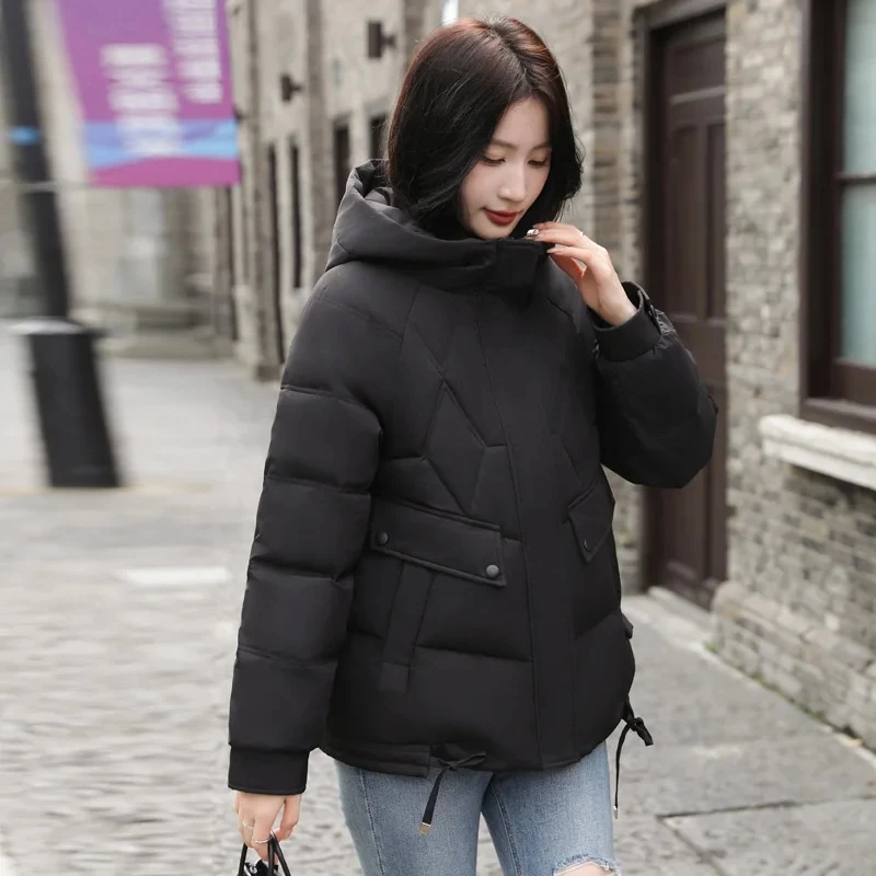 2023 New Women Short Jacket Winter Parkas Students Hooded Down Cotton Jackets Ladies Casual Warm Coat Female Overcoat Outwear