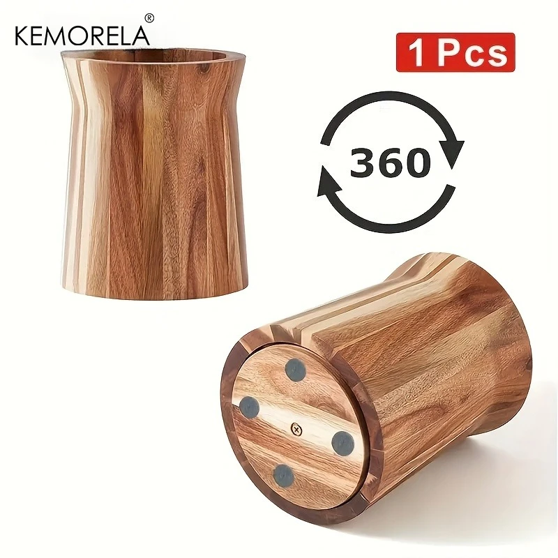 

360-Degree Rotating Utensil Holder - Space-Saving Countertop Organizer for Spoons Spatulas - Spinning Caddy for Kitchen Storage