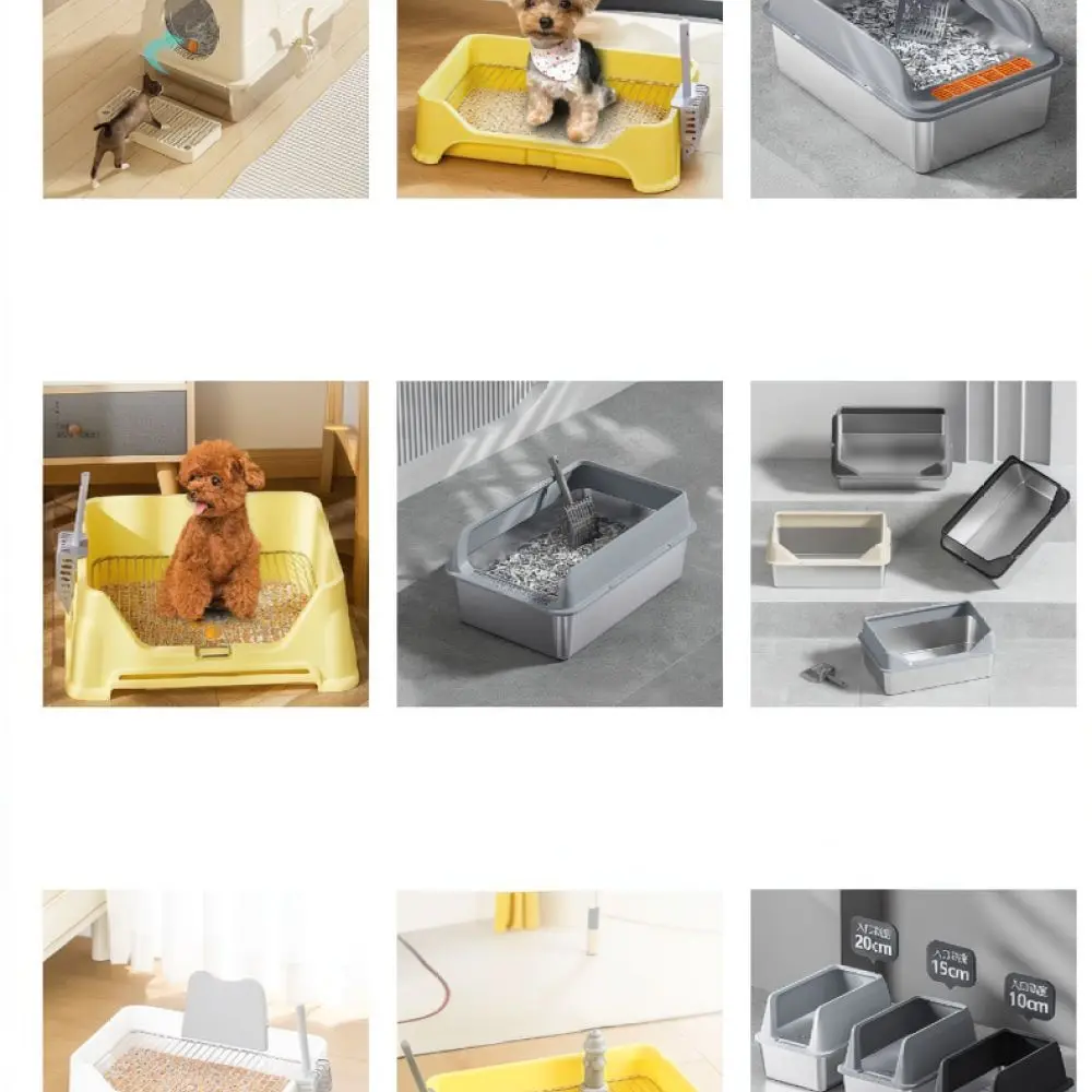 Modular Puppy Potty Tray Plastic Dog Toilet Training Pad Urine Basin Indoor Clean System For Small Breed Pets