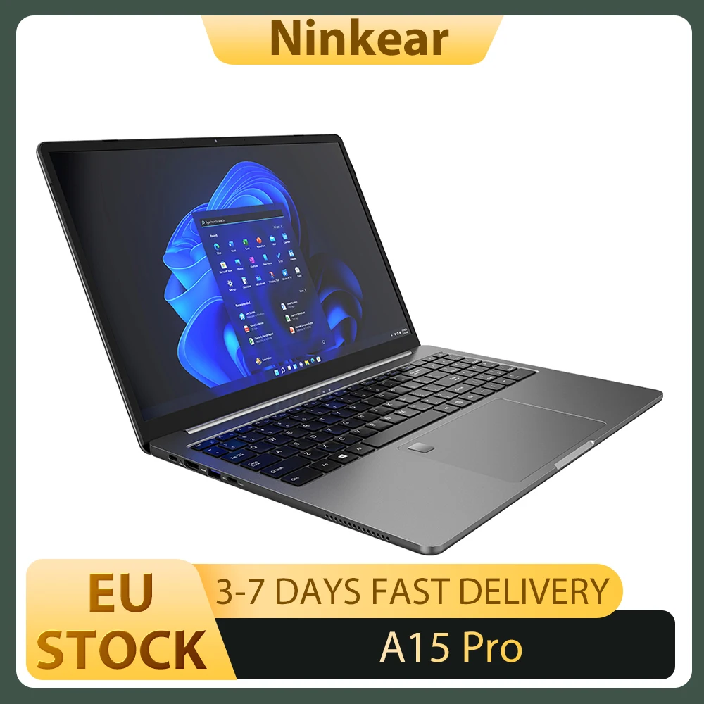 Ordinateur portable Ninkear A15 Pro, écran 16 pouces 2560 x 1600, taux de rafraîchissement 120 Hz, AMD Ryzen 5 7430U 6 cœurs maximum 4,3 GHz, 16 Go de RAM 1 To SSD