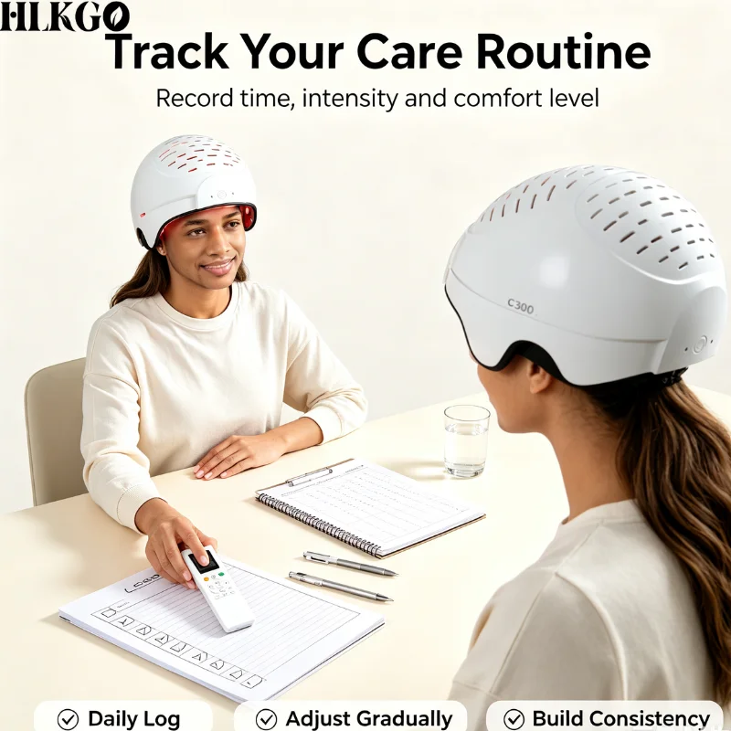 300 Diodes 650nm Painless Non-Invasive LLLT Laser Hair Regrowth Cap Helmet Red Light Therapy for Androgenetic Alopecia Home Use