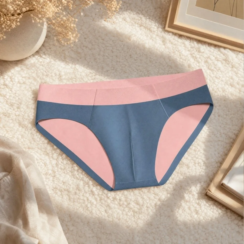 Ice Silk Men Ice Silk Briefs Underpants Breathable Male Thin Triangle Panties Quick Dry Lingerie Seamless Underwear Summer