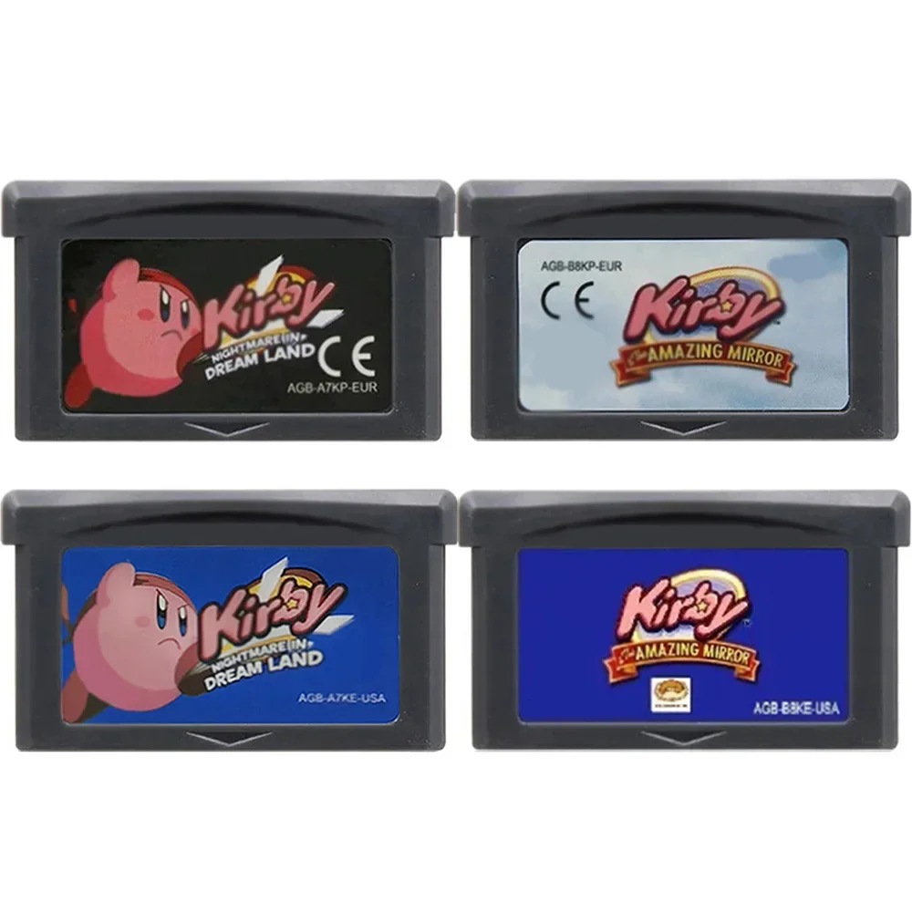 Cartuccia GBA Game Kirby scheda Console per videogiochi a 32 Bit incredibile specchio Nightmare in Dream Land per GBA