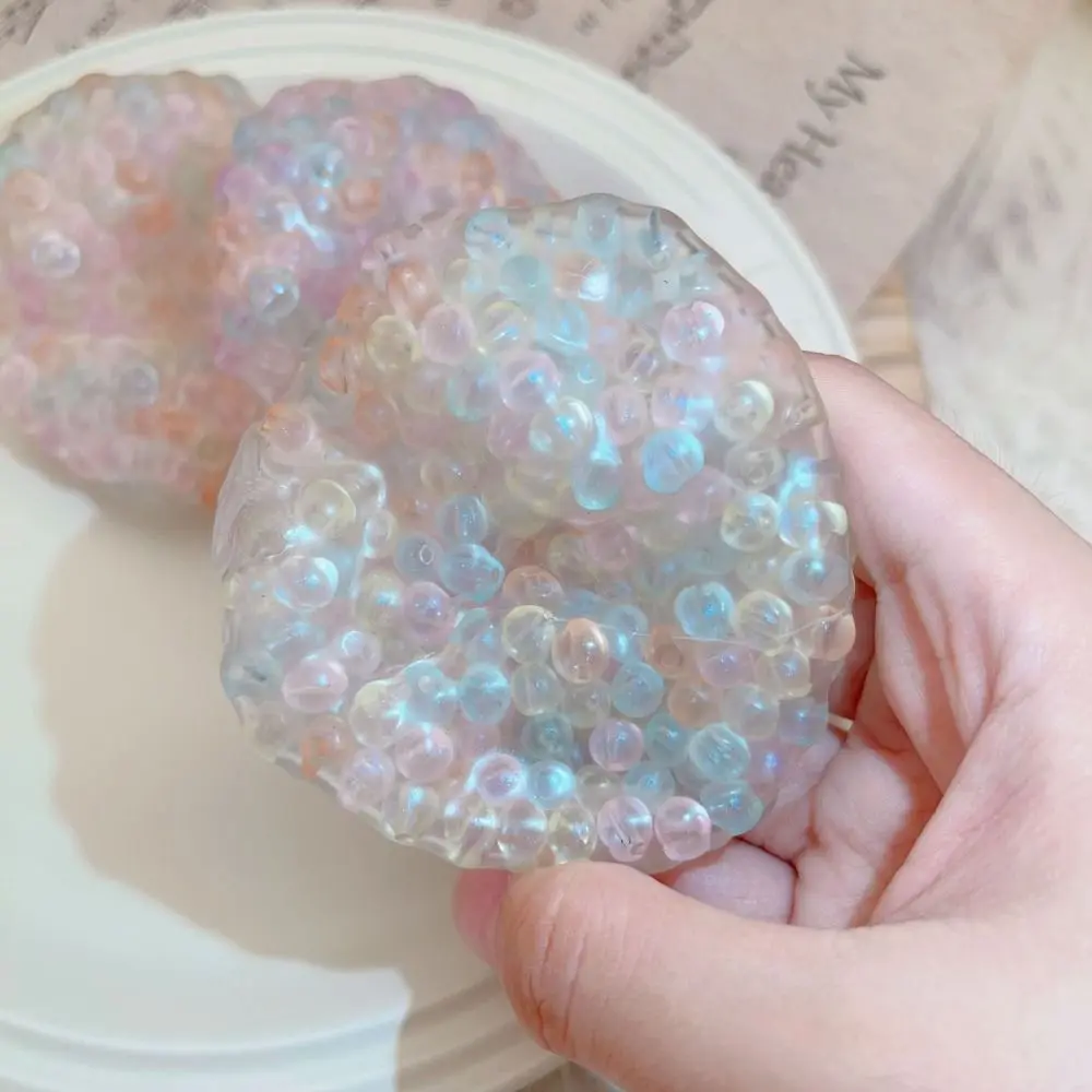 Bead Pearl Squeeze Toy Mochi Ball Stone Squishy Pearl Balls Squeeze Toy Grape Pulp TPR Pearl Noisy Ball Toys Kid Gift