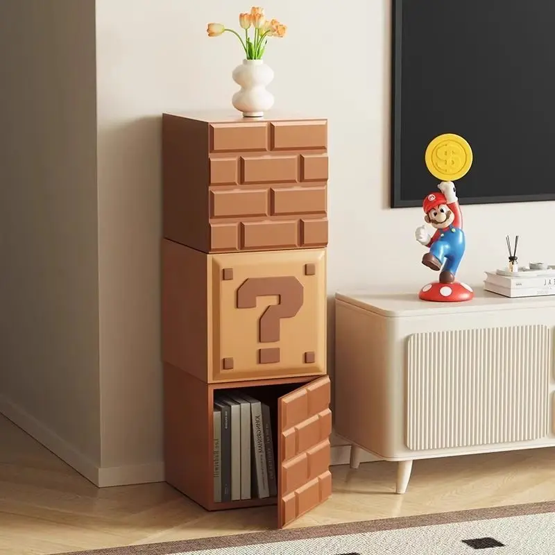 

Living room household small apartment tea table removable combination cabinet creative cartoon storage small table