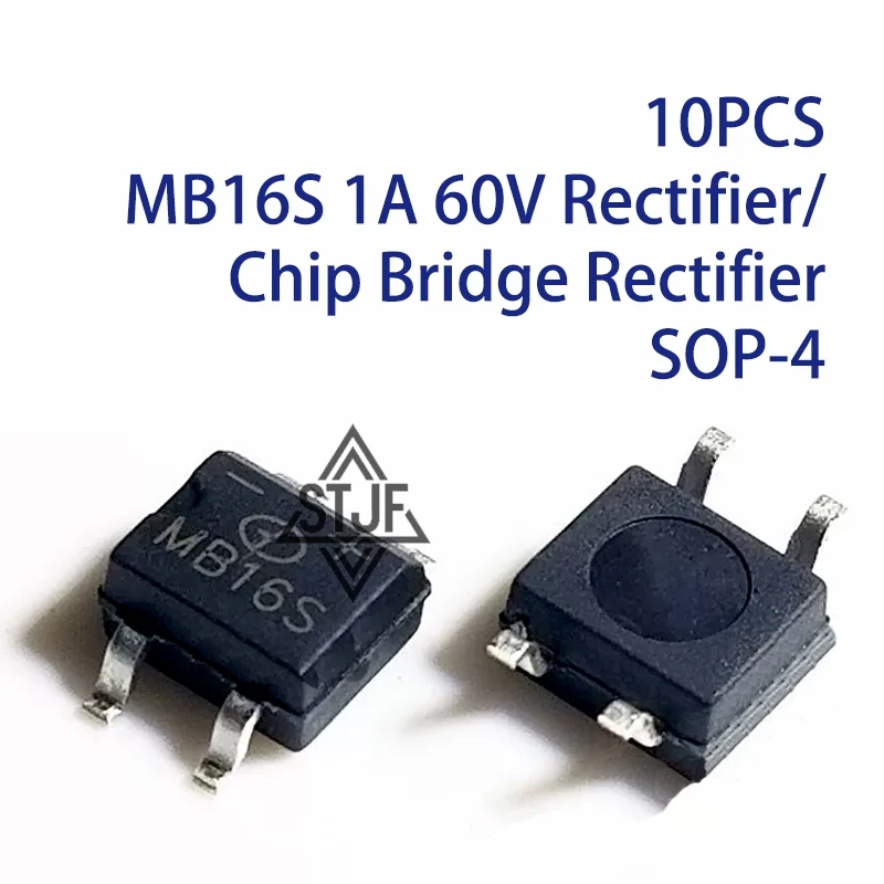 10PCS MB16S 1A 60V Rectifier/Chip Bridge Rectifier SOP-4