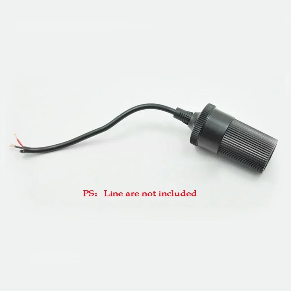 Black Car Universal Cigarette Lighter Socket 12V/24V Cigarette Lighter Plug Car Charger Socket Replacement Parts Auto Interior