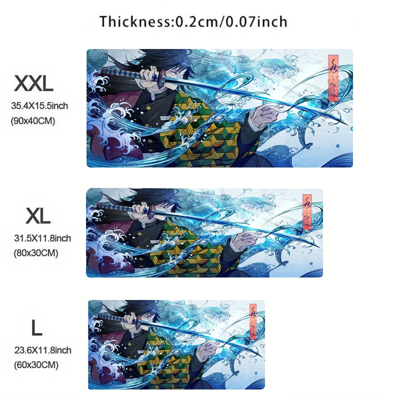 XXL Mousepad Computer Keyboard Pad Mouse Mat Gamer Soft Mouse Pads Office Carpet Table Mat Desktop Demon Slayer Pc Mouse Pad