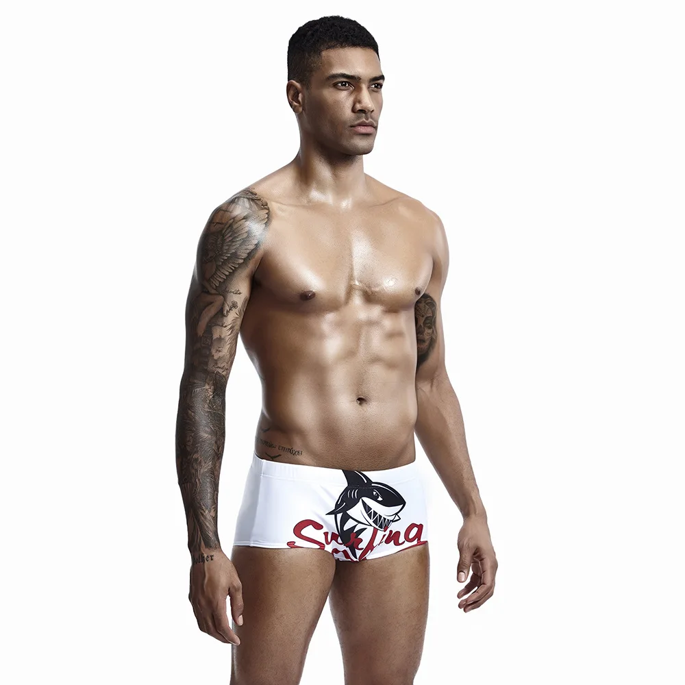 Shark Printing Men\'s Swimwear 2022 Sexy Summer Swimsuit Briefs Low Waist Bathing Suit Short Sport Swimming Trunks Beach Wear