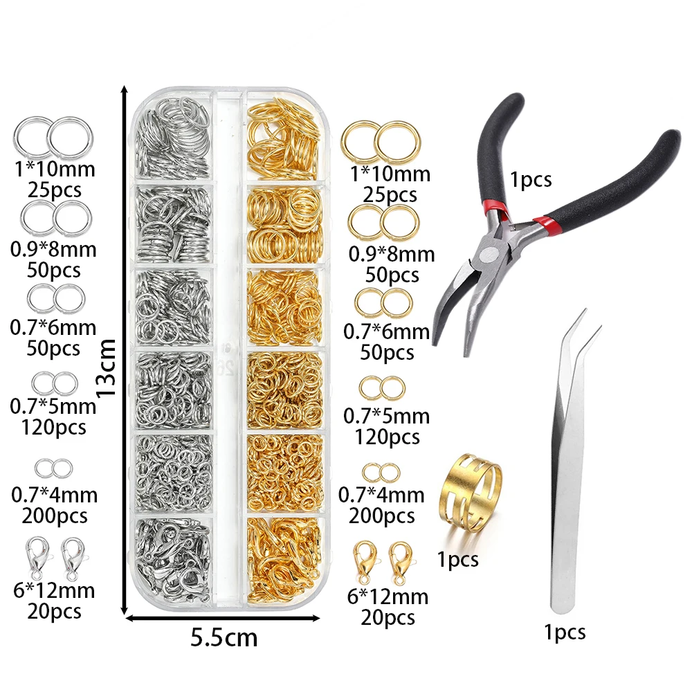 1Box Schmuck Befunde Kits Zink legierung offene Bieger inge Hummer verschlüsse für DIY Armband Halskette Kette Zubehör Herstellung Lieferungen