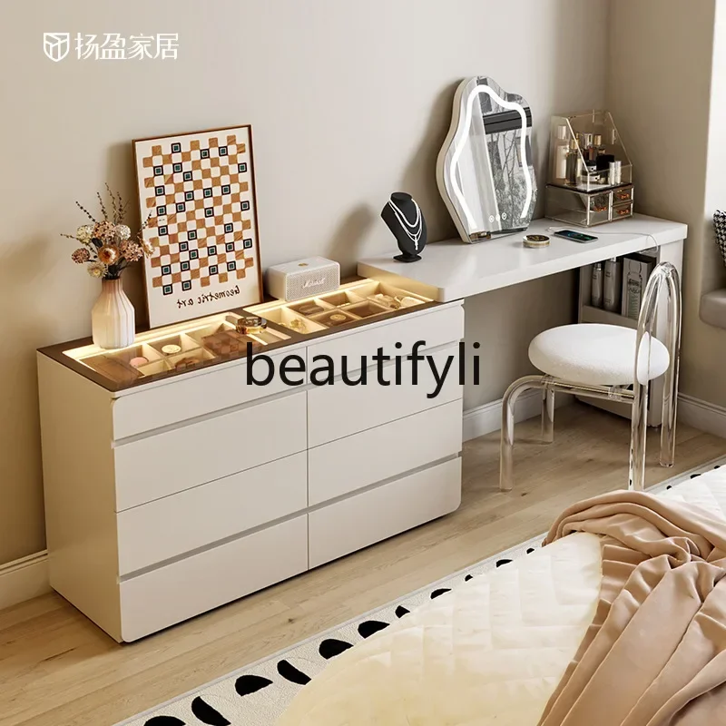 2003 Bedroom chest dresser integrated cream style jewelry storage cabinet bedside locker