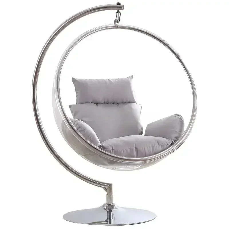 

Internet celebrity transparent acrylic hemispherical hanging chair basket swing ball space chair outdoor balcony furniture