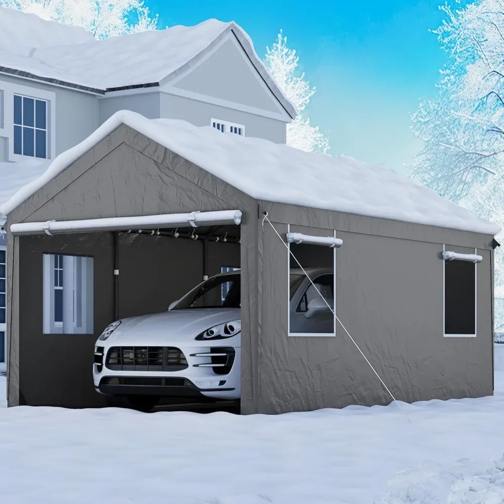 

L # For 10'x20' Carport Garage With Removable Sidewalls & Doors, Roll-up Ventilated Windows, Heavy Duty Carport Garage