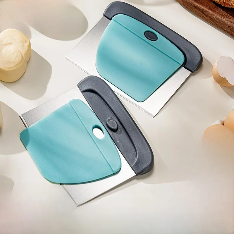 Food Grade Silicone Dough Scraper Stainless Steel 430 Baking Knife Kitchen Tool for Baking And Cooking