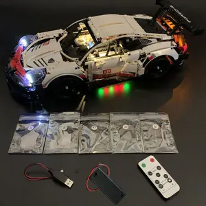 Led ışık için 42096 20097 yapı taşları oluşturmak için araç içi teknoloji şehir rsr araba yarışı tuğla dıy lamba oyuncaklar dahil değildir araba Lego'nun gölgesindeki 6 büyük satış-no. 1