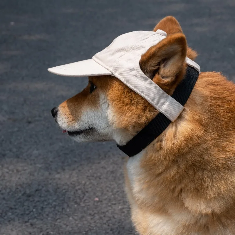 

Trendy Puppy Hat Adjustable Sunshield Ear Exposed Pet Baseball Headgear Tiny Canine Outdoor Breathable Protective Stylish