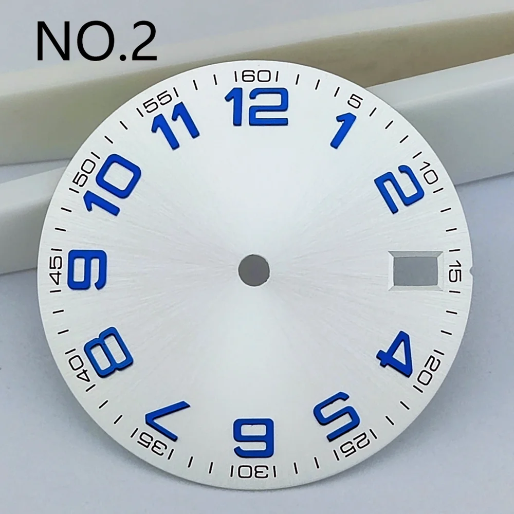 28.5mm 다이얼 NH35 다이얼 그린 루미너스 다이얼 브러시드 다이얼 HN35/NH36 무브먼트 시계 부품 교체 액세서리에 적합