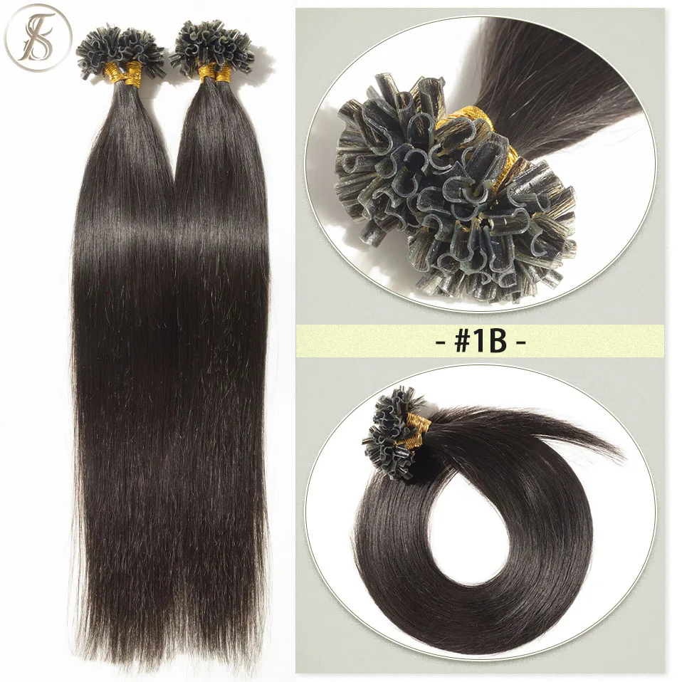 Tess 0,5 g/s u Spitze Haar verlängerungen 50g Micro link Keratin Fusion Echthaar Kapsel vor gebunden braun blond natürliche Haar verlängerung – Detail 8