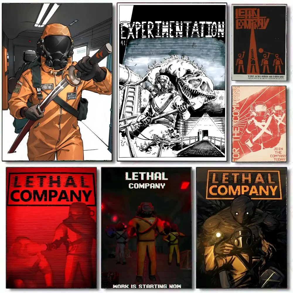 Horror Game L-Lethal C-Company Cool Poster HD Home Decor Sticky Wall Waterproof Home Living Room Bar Aesthetic Decor