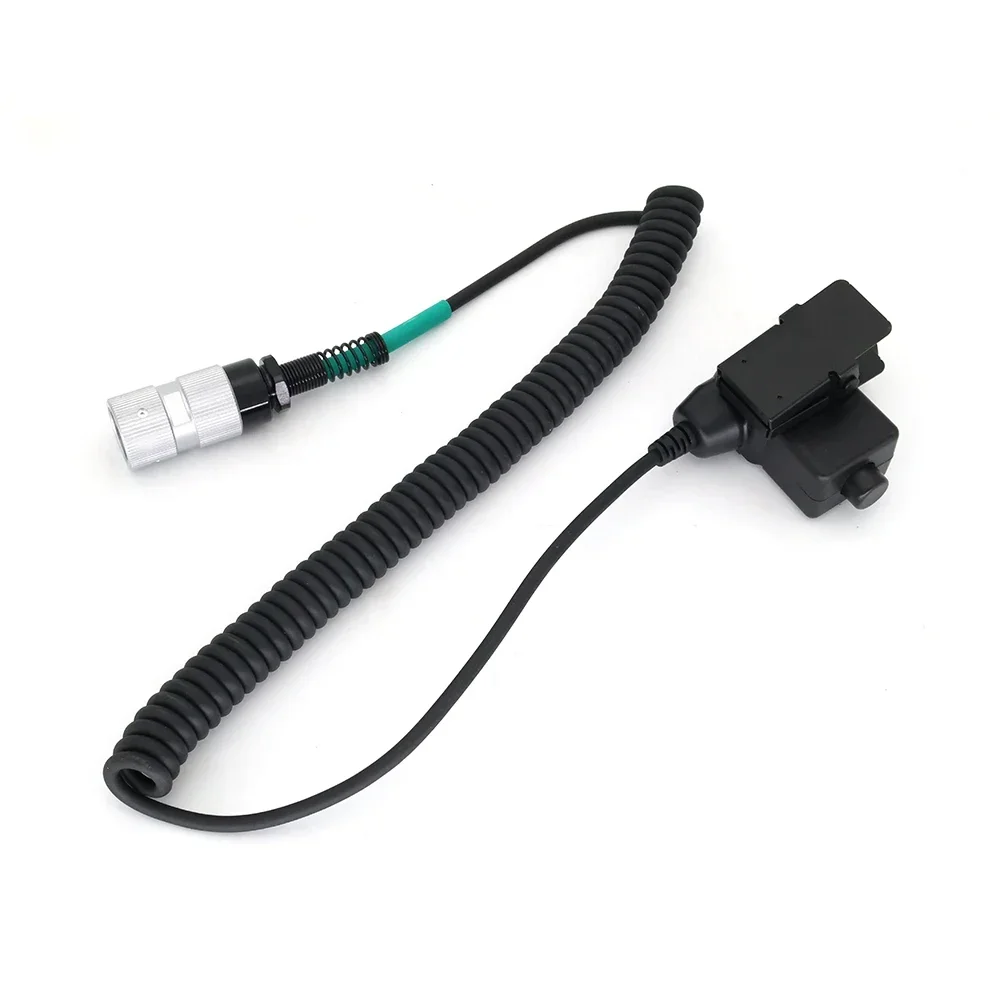 6 pin NATO Plug Walkie Talkie Headset Adapter for U94 PTT Cable for PRC-152 two way radio