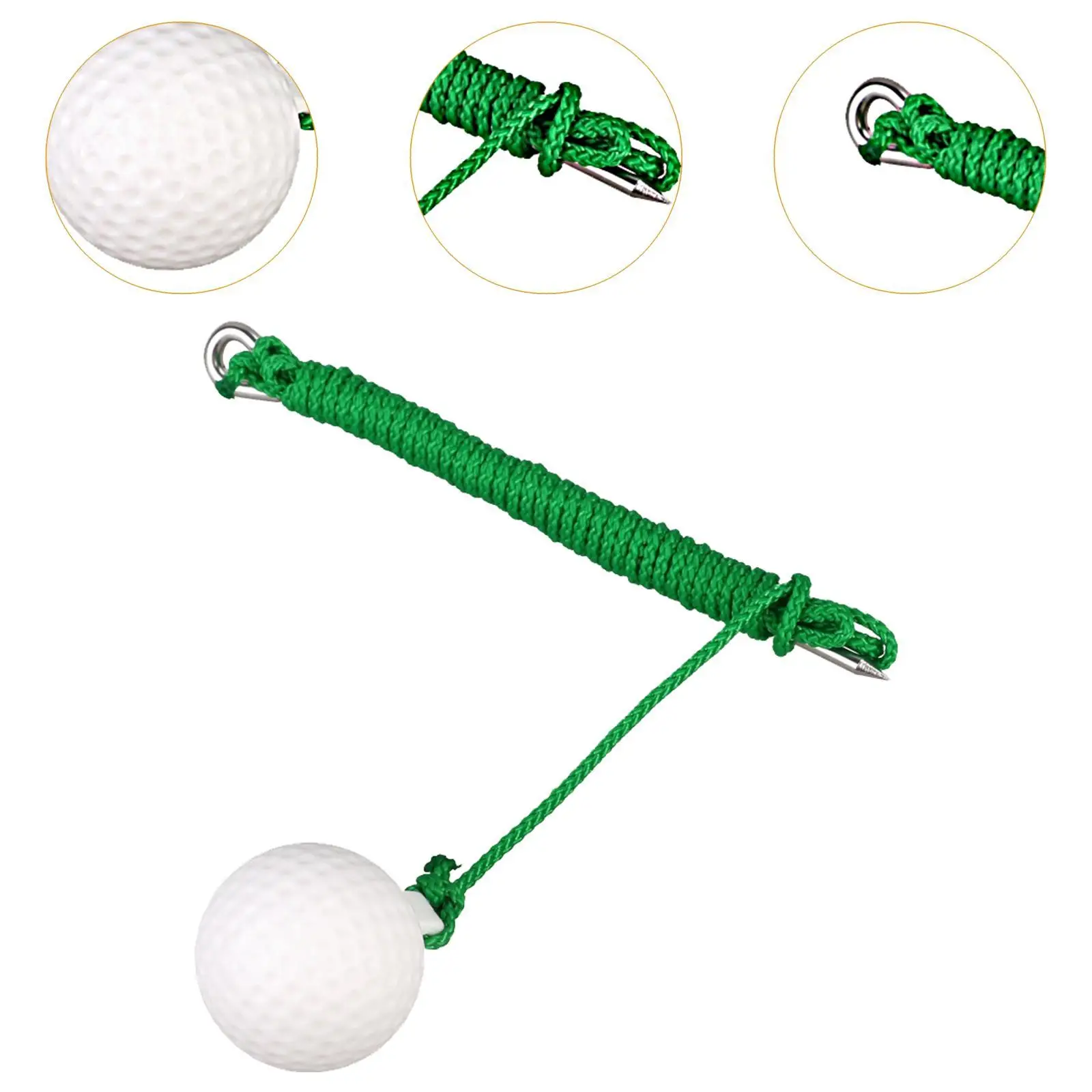 Golf Rope Swing Trainer Universal for Men Women Metal Golf Club Swing Training Aid for Indoor Backyard Outdoor Balcony Supplies