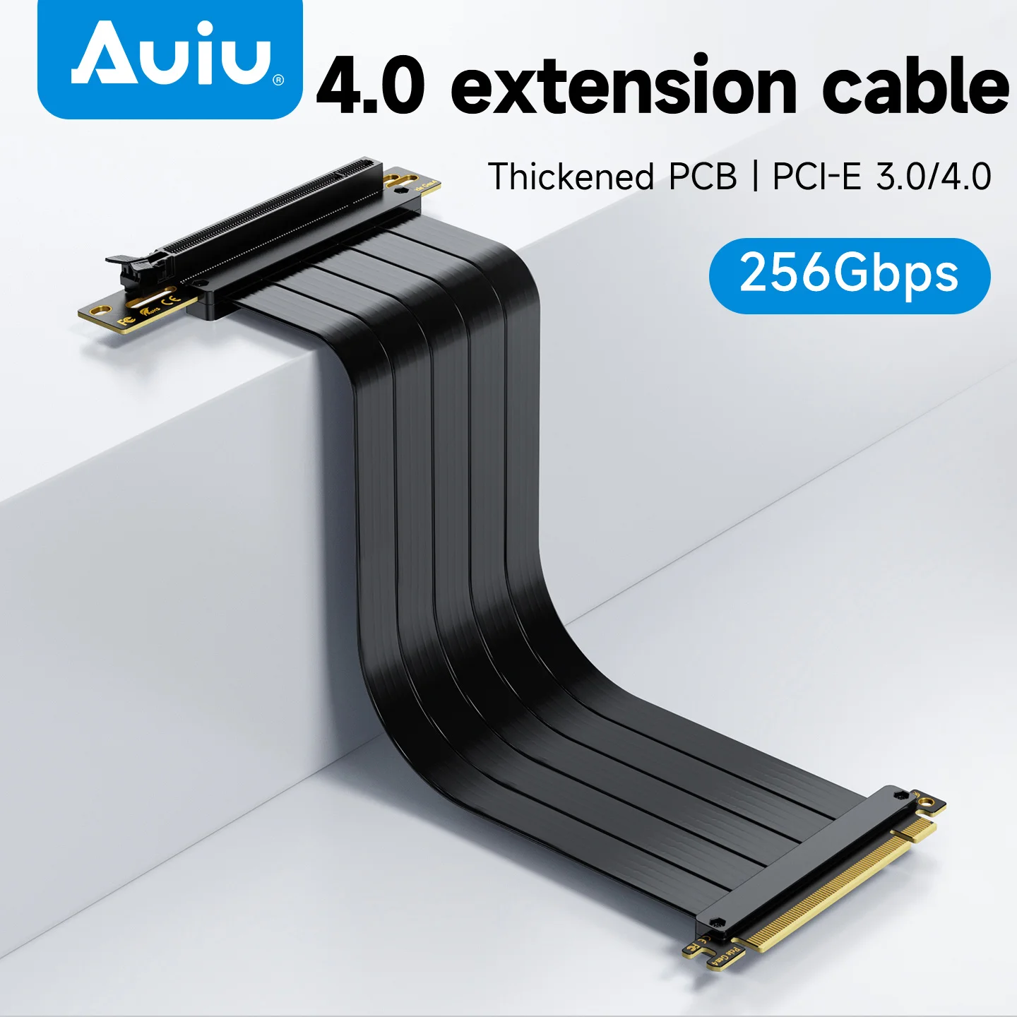 

Auiu PCIE 3.0/4.0 graphics card extension cable adapter for vertical or upright installation, with high shielding function