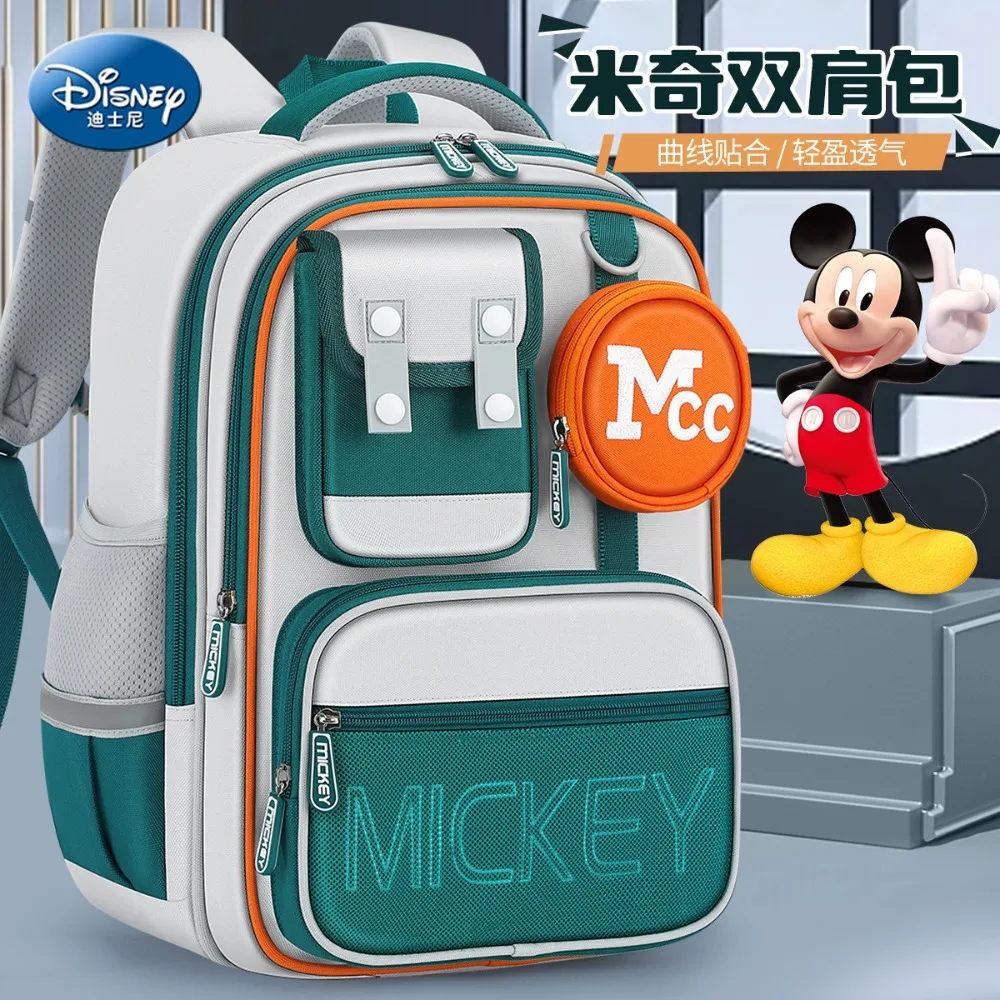New Popular Disney Cartoon Mickey Backpack For Boys In Grades 3-6 With Reduced Burden And Spine Protection Ultra Light Backpack