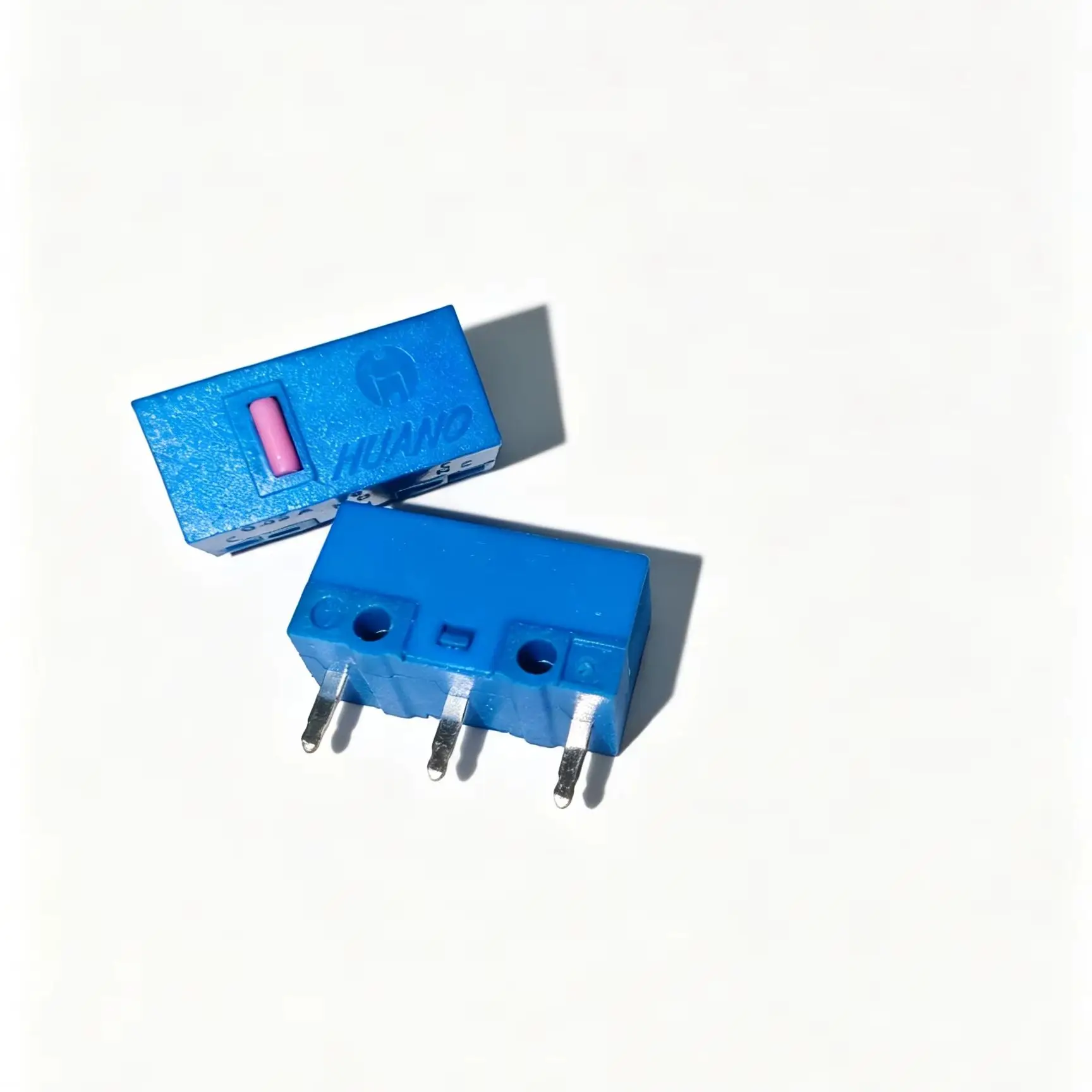 20pc-1pc HUANO Micro Switch Blue Shell Pink Dot 800Million Clicks 0.78N Replacement Mouse Button