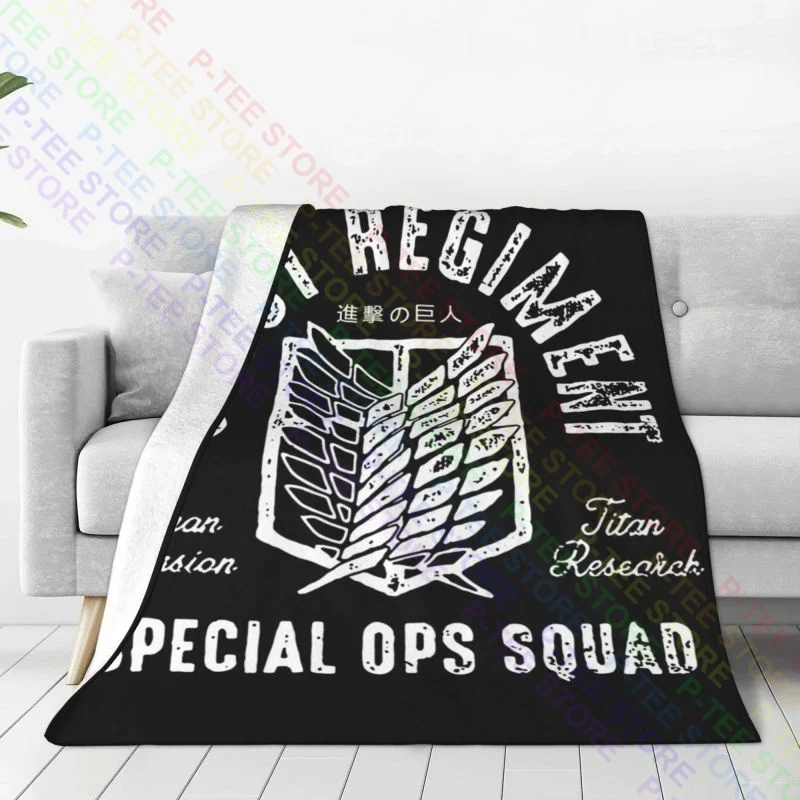 Attack On Titan Scout Regiment Special Ops Squad Blanket Thick Classic Dual Purpose Bedding Supply Sleeping Sheets